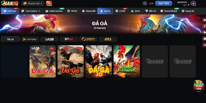 Sảnh đá gà Man88 được xây dựng theo mô hình trực tuyến hiện đại