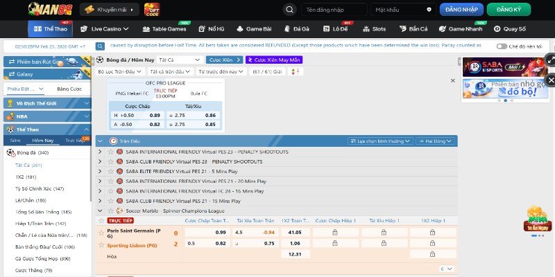 Cá cược bóng đá đa dạng giải đấu tại Man88